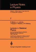 Lectures in Statistical Physics