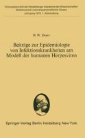 Beiträge Zur Epidemiologie Von Infektionskrankheiten Am Modell Der Humanen Herpesviren Sitzungsber.Heidelberg 78