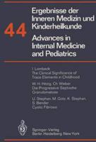 Ergebnisse der Inneren Medizin und Kinderheilkunde/Advances in Internal Medicine and Pediatrics