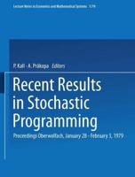Recent Results in Stochastic Programming