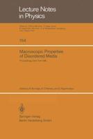Macroscopic Properties of Disordered Media: Proceedings of a Conference Held at the Courant Institute, June 1 3, 1981