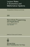 Semi-Infinite Programming and Applications : An International Symposium Austin, Texas, September 8-10, 1981