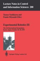 Experimental Robotics III : The 3rd International Symposium, Kyoto, Japan, October 28-30, 1993