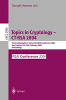 Topics in Cryptology--CT-RSA 2004