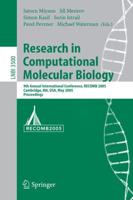 Research in Computational Molecular Biology Lecture Notes in Bioinformatics