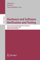 Hardware and Software Verification and Testing