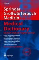 Springer Gro Worterbuch Medizin - Medical Dictionary Deutsch-Englisch/English-German