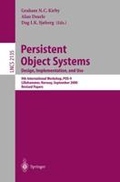 Persistent Object Systems