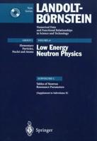 Tables of Neutron Resonance Parameters (Supplement to Subvolume B). Elementary Particles, Nuclei and Atoms