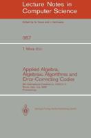 Applied Algebra, Algebraic Algorithms and Error-Correcting Codes