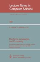 Machines, Languages, and Complexity