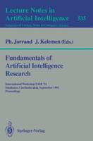 Fundamentals of Artificial Intelligence Research Lecture Notes in Artificial Intelligence