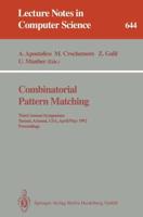 Combinatorial Pattern Matching