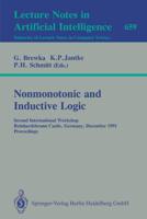 Nonmonotonic and Inductive Logic Lecture Notes in Artificial Intelligence