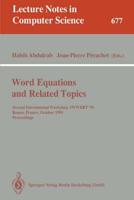 Word Equations and Related Topics