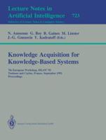 Knowledge Acquisition for Knowledge-Based Systems Lecture Notes in Artificial Intelligence