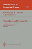 Algorithms and Complexity