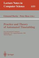 Practice and Theory of Automated Timetabling