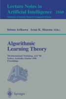Algorithmic Learning Theory Lecture Notes in Artificial Intelligence