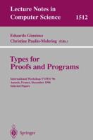 Types for Proofs and Programs