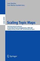 Scaling Topic Maps Lecture Notes in Artificial Intelligence