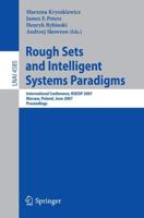 Rough Sets and Intelligent Systems Paradigms Lecture Notes in Artificial Intelligence