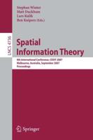 Spatial Information Theory Information Systems and Applications, Incl. Internet/Web, and HCI