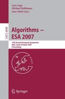 Algorithms - ESA 2007 Theoretical Computer Science and General Issues