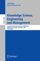 Knowledge Science, Engineering and Management Lecture Notes in Artificial Intelligence