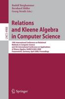 Relations and Kleene Algebra in Computer Science Theoretical Computer Science and General Issues