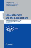 Concept Lattices and Their Applications Lecture Notes in Artificial Intelligence