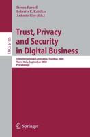 Trust, Privacy and Security in Digital Business Security and Cryptology