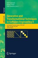Generative and Transformational Techniques in Software Engineering II Programming and Software Engineering