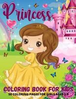 Princess Coloring Book For Girls Ages 3-9