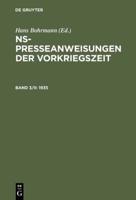 NS-Presseanweisungen der Vorkriegszeit, Band 3/II, NS-Presseanweisungen der Vorkriegszeit (1935)