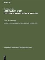 Personenregister ( Verfasser Und Biographien )