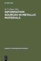 Information Sources in Metallic Materials