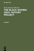 The Black Women Oral History Project. Cplt