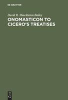 Onomasticon to Cicero's Treatises