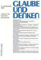 Glaube Und Denken Jahrbuch Der Karl-Heim-Gesellschaft 12. Jahrgang 1999