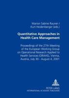 Quantitative Approaches in Health Care Management