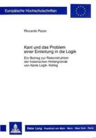 Kant und das Problem einer Einleitung in die Logik; Ein Beitrag zur Rekonstruktion der historischen Hintergründe von Kants Logik-Kolleg