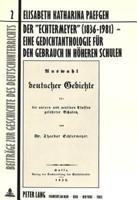 Der Echtermeyer (1836-1981) - Eine Gedichtanthologie Fur Den Gebrauch in Hoheren Schulen