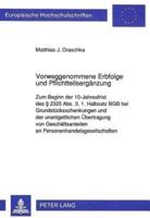 Vorweggenommene Erbfolge Und Pflichtteilserganzung