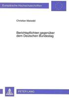 Berichtspflichten Gegenuber Dem Deutschen Bundestag