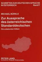 Zur Aussprache Des Osterreichischen Standarddeutschen