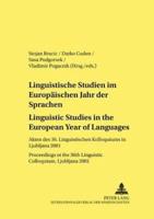 Linguistische Studien Im Europäischen Jahr Der Sprachen