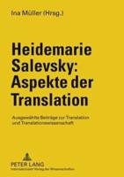 Heidemarie Salevsky: Aspekte Der Translation