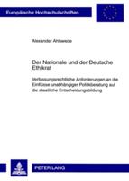 Der Nationale Und Der Deutsche Ethikrat