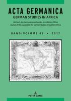 Acta Germanica; German Studies in Africa
